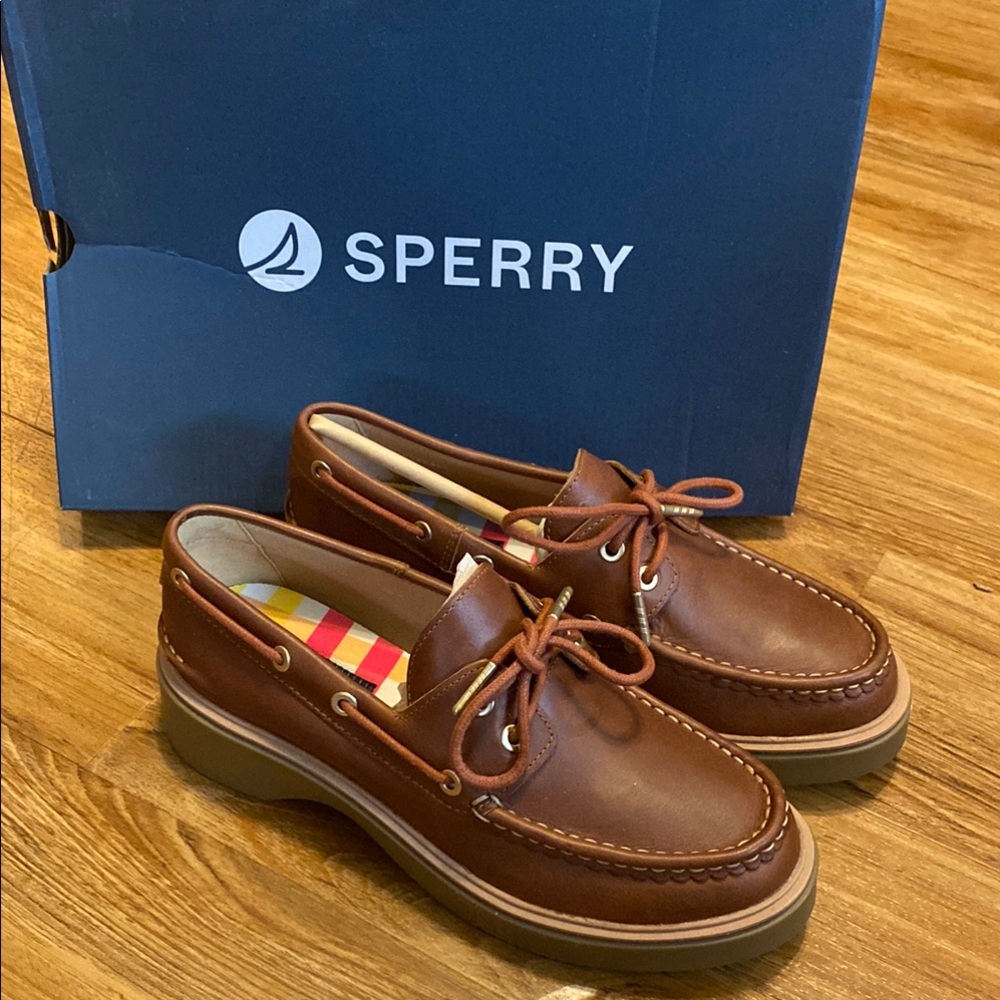 Sperry Brown Platform Shoes